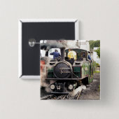 STEAM TRAINS VIERKANTE BUTTON 5,1 CM (Voorkant /achterkant)