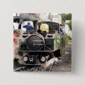 STEAM TRAINS VIERKANTE BUTTON 5,1 CM (Voorkant)