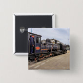 STEAM TRAINS VIERKANTE BUTTON 5,1 CM (Voorkant /achterkant)