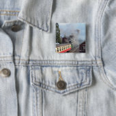 STEAM TRAINS VIERKANTE BUTTON 5,1 CM (In situ)