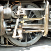 STEAM TRAINS VIERKANTE KLOK