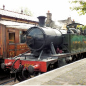 STEAM TRAINS VIERKANTE KLOK