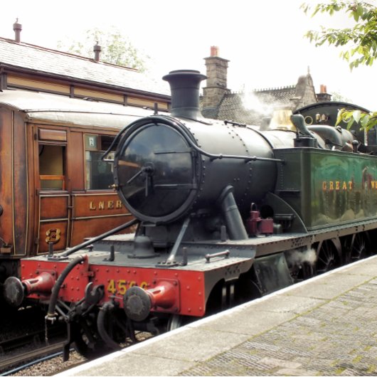 STEAM TRAINS VIERKANTE KLOK