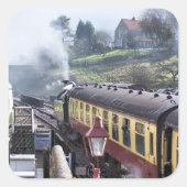 STEAM TRAINS VIERKANTE STICKER (Voorkant)