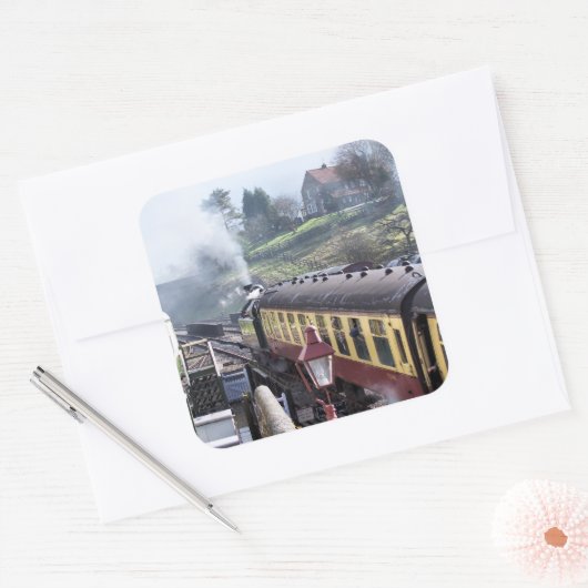 STEAM TRAINS VIERKANTE STICKER (Envelop)