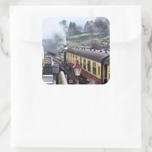 STEAM TRAINS VIERKANTE STICKER (Tas)