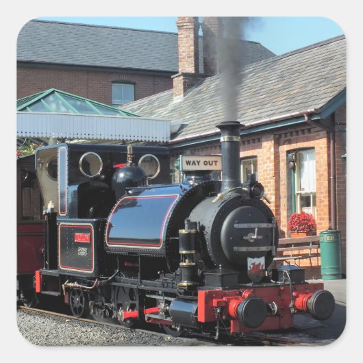STEAM TRAINS VIERKANTE STICKER (Voorkant)