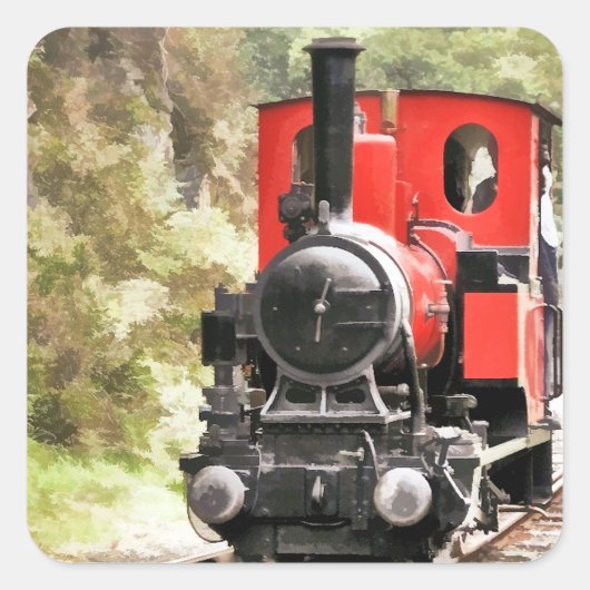 STEAM TRAINS VIERKANTE STICKER (Voorkant)