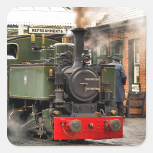 STEAM TRAINS VIERKANTE STICKER