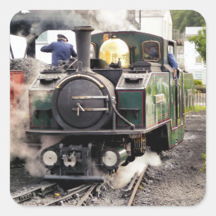 STEAM TRAINS VIERKANTE STICKER