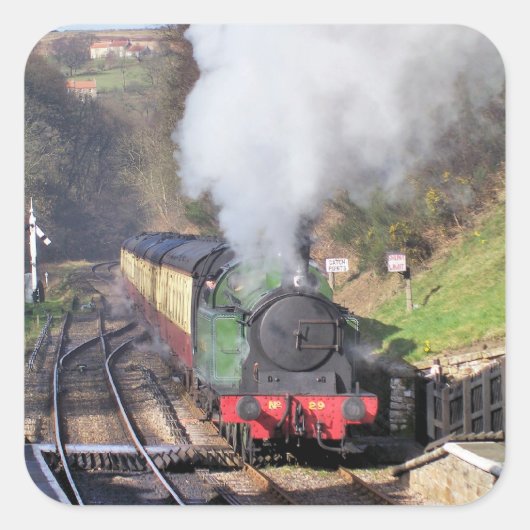 STEAM TRAINS VIERKANTE STICKER (Voorkant)