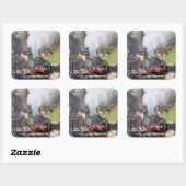 STEAM TRAINS VIERKANTE STICKER (Vel)