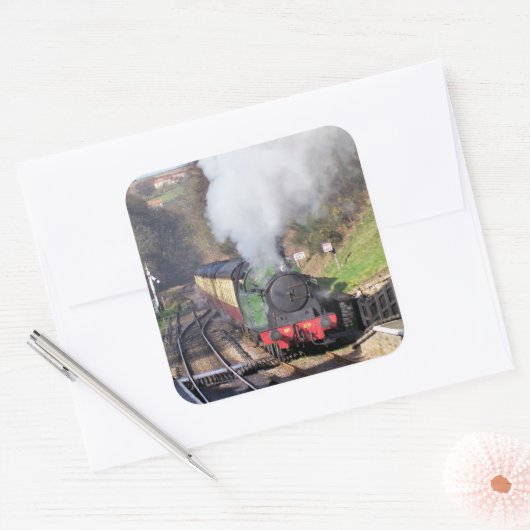 STEAM TRAINS VIERKANTE STICKER (Envelop)