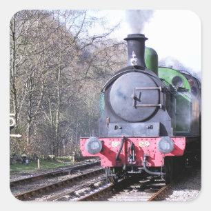 STEAM TRAINS VIERKANTE STICKER