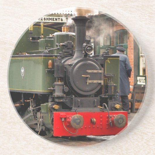 STEAM TRAINS ZANDSTEEN ONDERZETTER (Voorkant)
