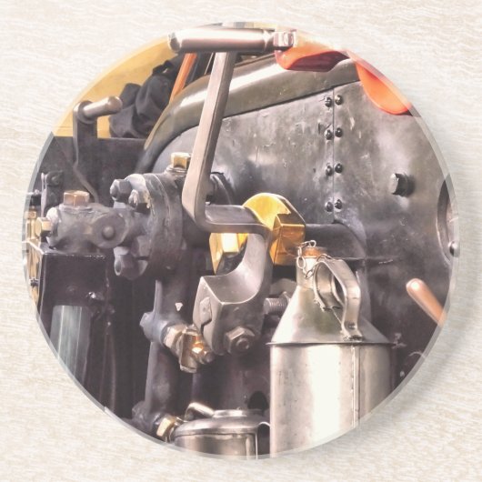 STEAM TRAINS ZANDSTEEN ONDERZETTER (Voorkant)