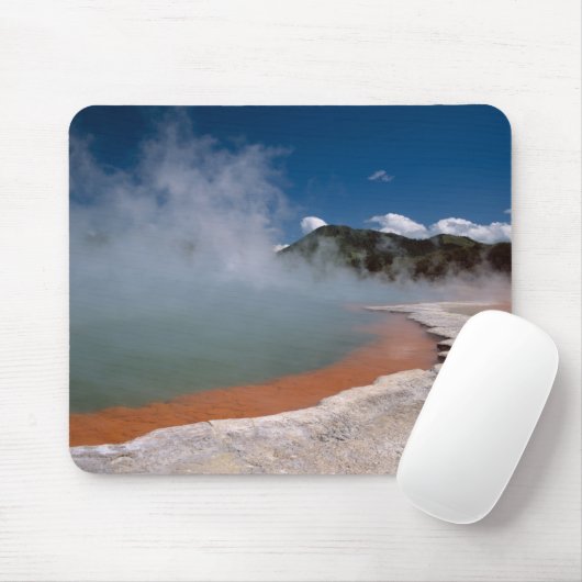 Steam uit de Champagne-pool op WAI-O-TAPU Muismat (Met muis)