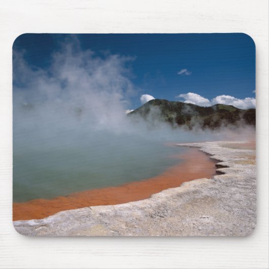 Steam uit de Champagne-pool op WAI-O-TAPU Muismat (Voorkant)