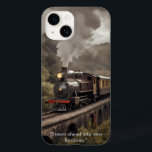 Steam vooruit naar nieuwe horizonten. Case-Mate iPhone 14 hoesje<br><div class="desc">Stap terug in een gouden tijdperk van vervoer met dit prachtig gedetailleerde poster dat de kracht en elegantie van de stoomtreinen van OLS vastlegt. Dit stuk viert de iconische locomotieven die een revolutie teweegbrachten in het reizen, met rijke tinten en ingewikkelde design die hun mechanische schoonheid benadrukken. Perfect voor treinliefhebbers,...</div>