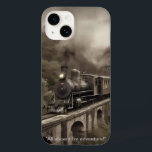 Steam vooruit naar nieuwe horizonten. Case-Mate iPhone 14 hoesje<br><div class="desc">Stap terug in een gouden tijdperk van vervoer met dit prachtig gedetailleerde poster dat de kracht en elegantie van de stoomtreinen van OLS vastlegt. Dit stuk viert de iconische locomotieven die een revolutie teweegbrachten in het reizen, met rijke tinten en ingewikkelde design die hun mechanische schoonheid benadrukken. Perfect voor treinliefhebbers,...</div>
