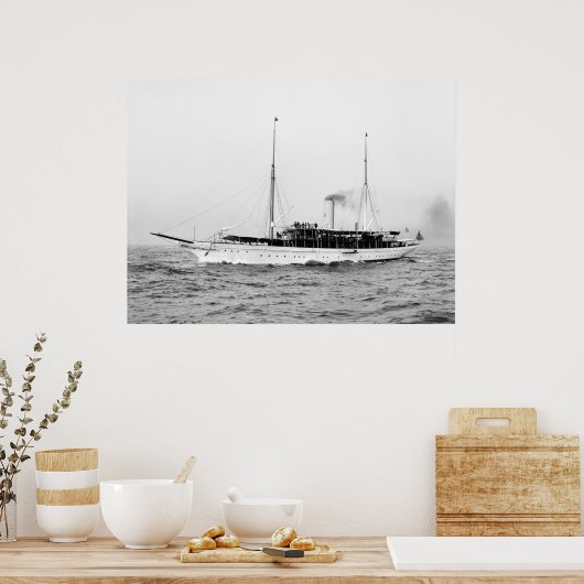 Steam Yacht Emerald, begin jaren '00 Poster (Keuken)