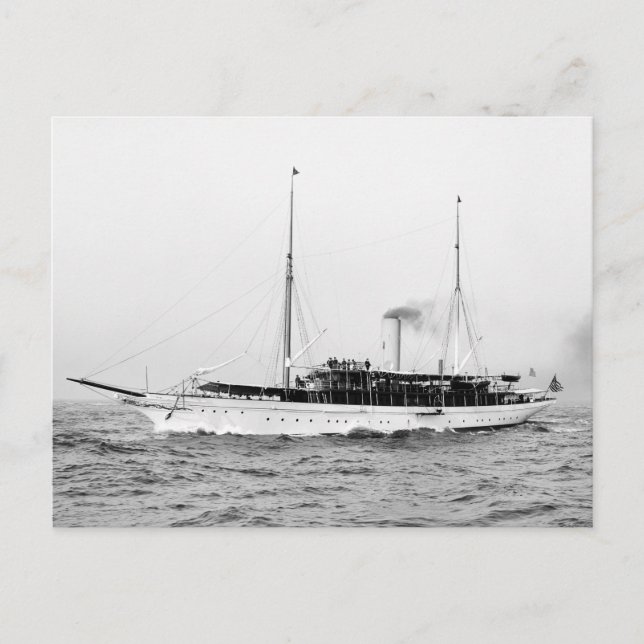Steam Yacht Emerald, begin jaren 1900 Briefkaart (Voorkant)