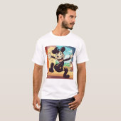 Steamboat Spright: een vrolijke retro muis T-shirt (Voorkant volledig)