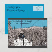 Steamboat Springs Colorado dag op lift briefkaart (Voorkant / Achterkant)