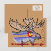 Steamboat Springs Colorado elk briefkaart (Voorkant / Achterkant)