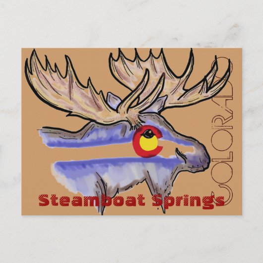 Steamboat Springs Colorado elk briefkaart (Voorkant)