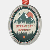 Steamboat Springs Colorado Mountain Metalen Ornament (Links)