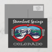 Steamboat Springs Colorado rode bril briefkaart (Voorkant / Achterkant)