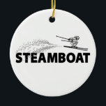 Steamboat Springs Colorado Ski Jumper Keramisch Ornament<br><div class="desc">Named for its famous hot springs,  Steamboat Springs,  Colorado is a must-visit destination for nature lovers and adventure junkies. This great vintage design has a retro look.</div>