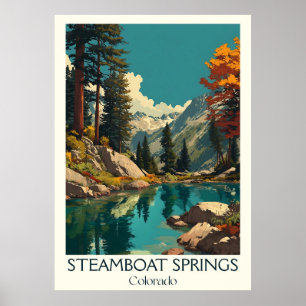 Steamboat Springs Colorado Ski River Art Poster