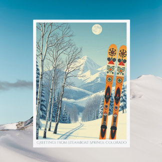 Steamboat Springs Colorado ski vakantie Briefkaart