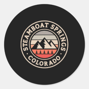 Steamboat Springs Colorado Skiën Snowboarding Lod Ronde Sticker