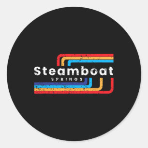 Steamboat Springs Colorado Skiing  Steamboa Ronde Sticker