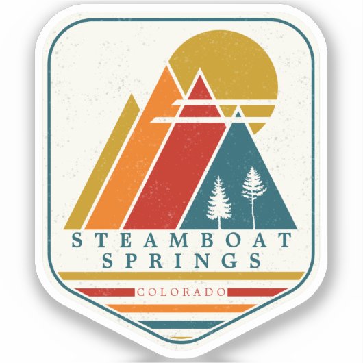 Steamboat Springs Colorado skisouvenir Sticker (Voorkant)