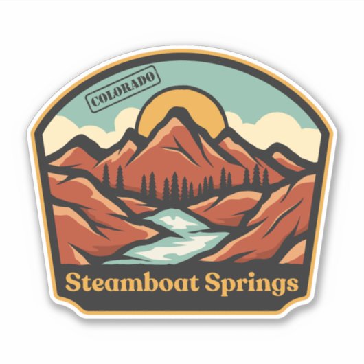 Steamboat Springs, Colorado Sticker (Voorkant)