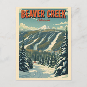 Steamboat Springs Colorado vintage riviercadeaus H Feestdagenkaart