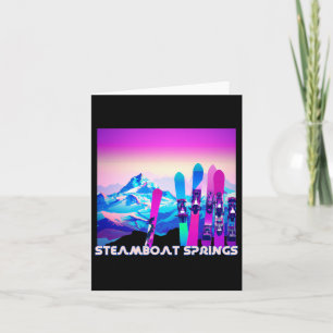 Steamboat Springs Ski Retro 80's stijl Skiën en Kaart