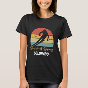 Steamboat Springs Skiën Colorado Grappige Sneeuwsk T-shirt