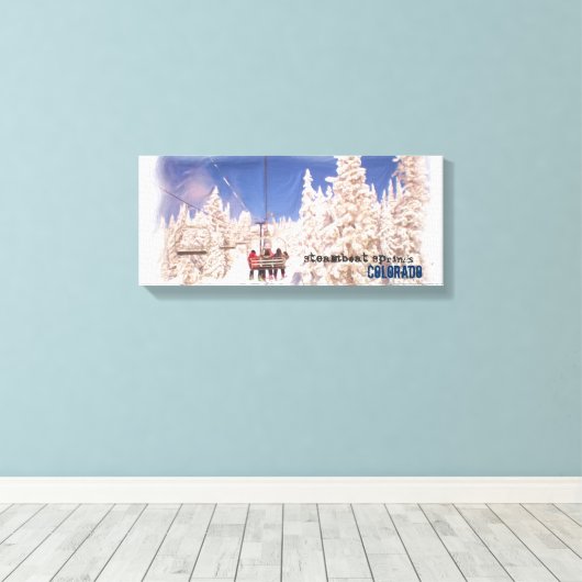 Steamboat Springs skilift canvas wrap (Insitu (Houten vloer))