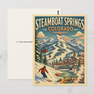 Steamboat Springs Winter Ansichtkaart Briefkaart