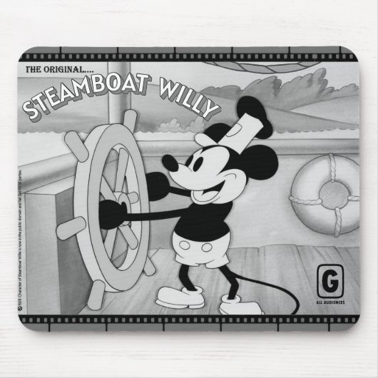 Steamboat Willie Mousepad Muismat (Voorkant)