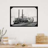 Steamboot Ben Campbell Daguerreotype 1852 Poster (Keuken)