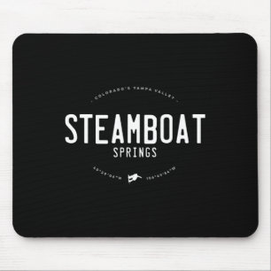 Steamboot Colorado Grafisch Verstoorde sneeuw Muismat
