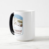 Steamboot Colorado Ski Badge Magische Mok (Voorkant links)