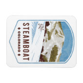 Steamboot Colorado Ski Badge Magneet (Horizontaal)