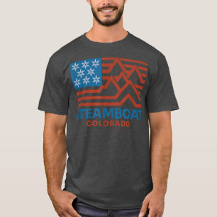 Steamboot Colorado Ski Snowboard Snow Mountain T-shirt
